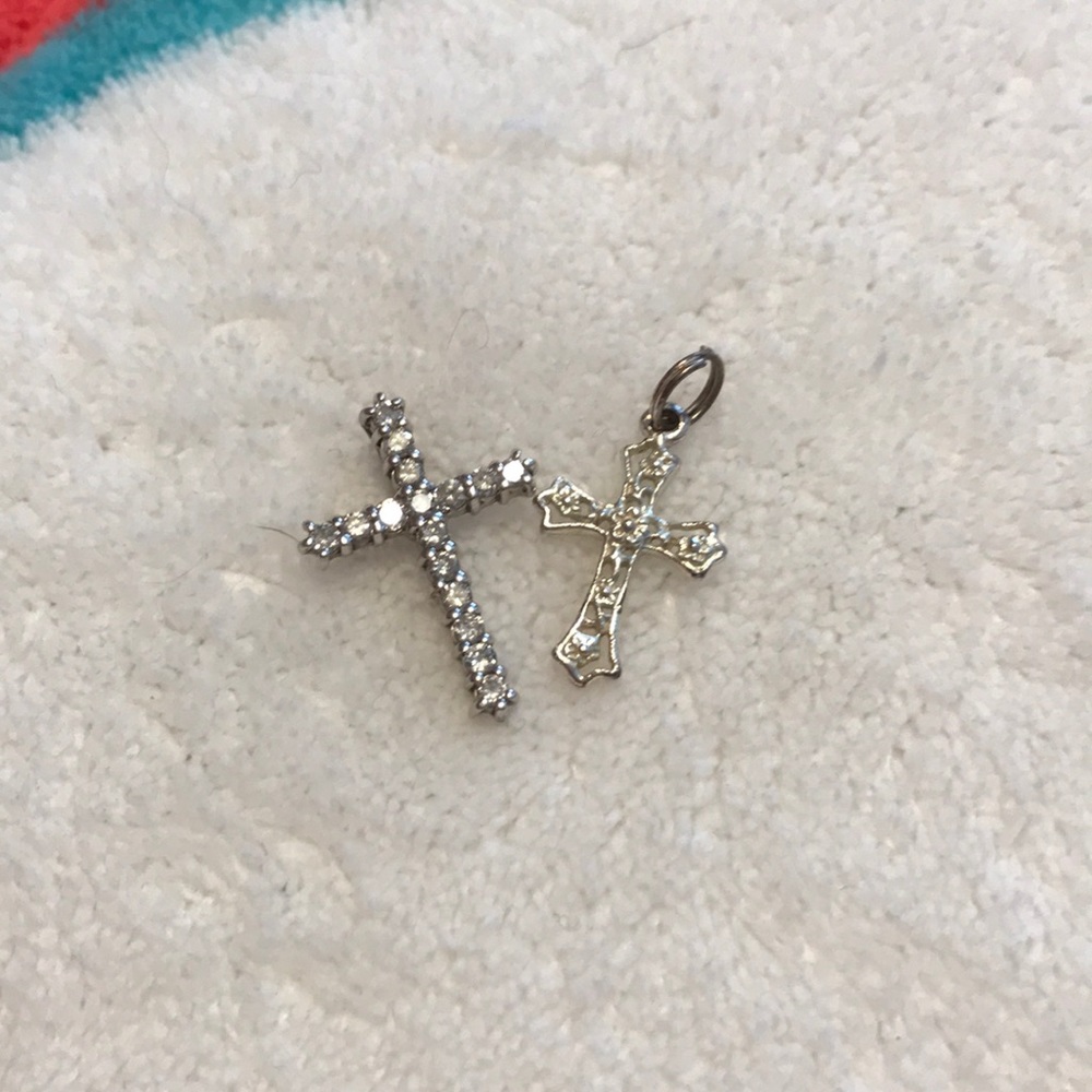 2 Sterling Silver Cross Pendants
